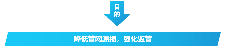 目的，降低管网漏损，强化监管