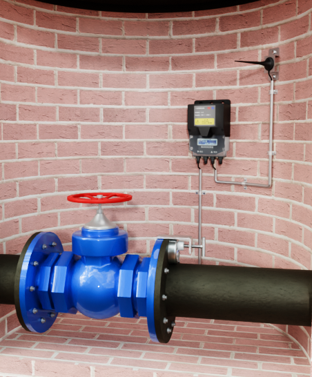 管道强磁吸附+ 抱箍辅助固定