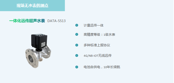 无水表的测点应用一体化远传超声水表